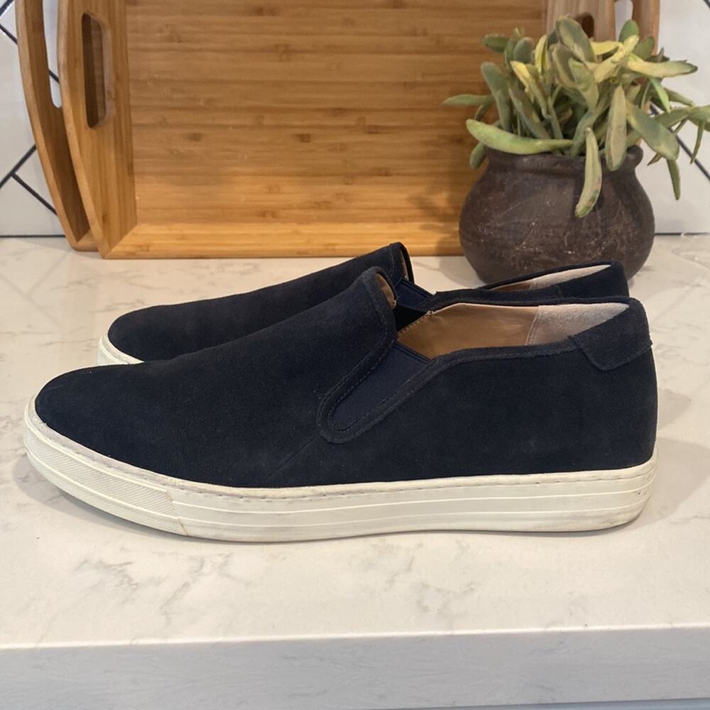 Vince Warwick Suede Slip-On Sneakers black coastal size 13 minimalist